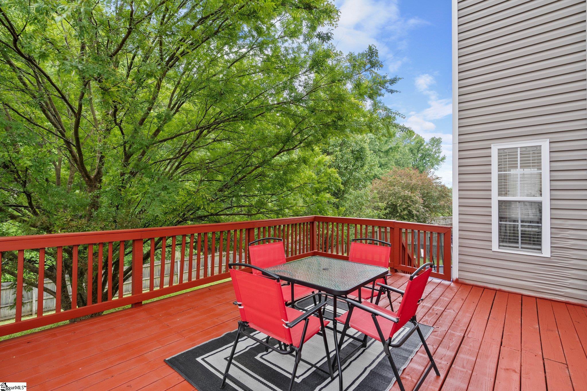 304 Grimes Drive Simpsonville, SC 29681 - Photo 29 of 36 Huge Back Deck overlooking the fenced yard
