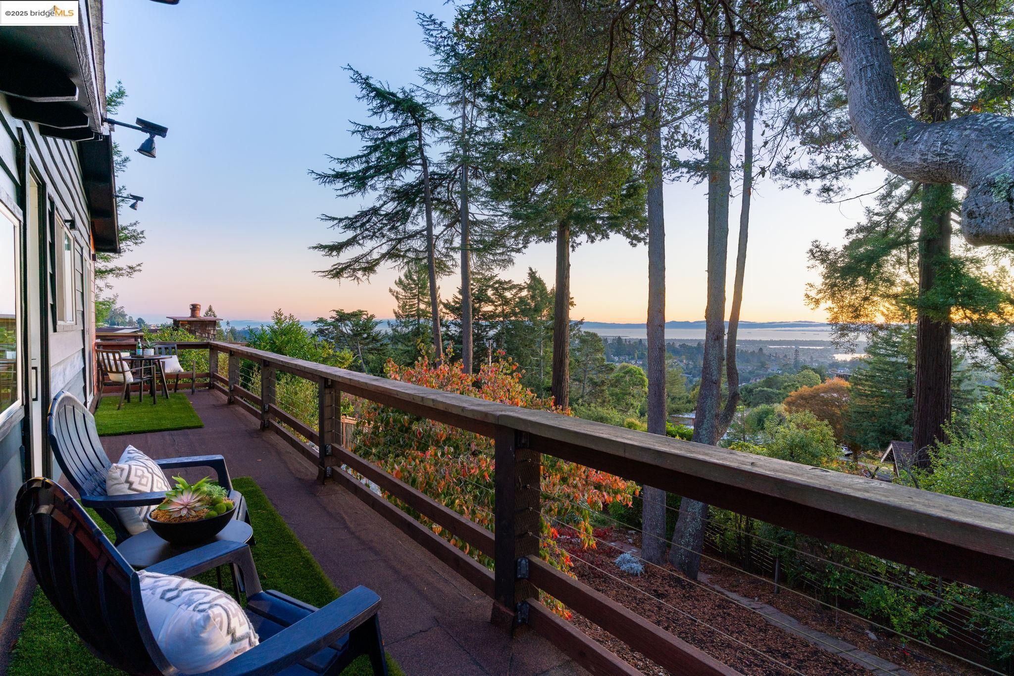 6141 Merriewood Drive Oakland, CA 94611 - Photo 36 of 58 a view of a two chair in the balcony