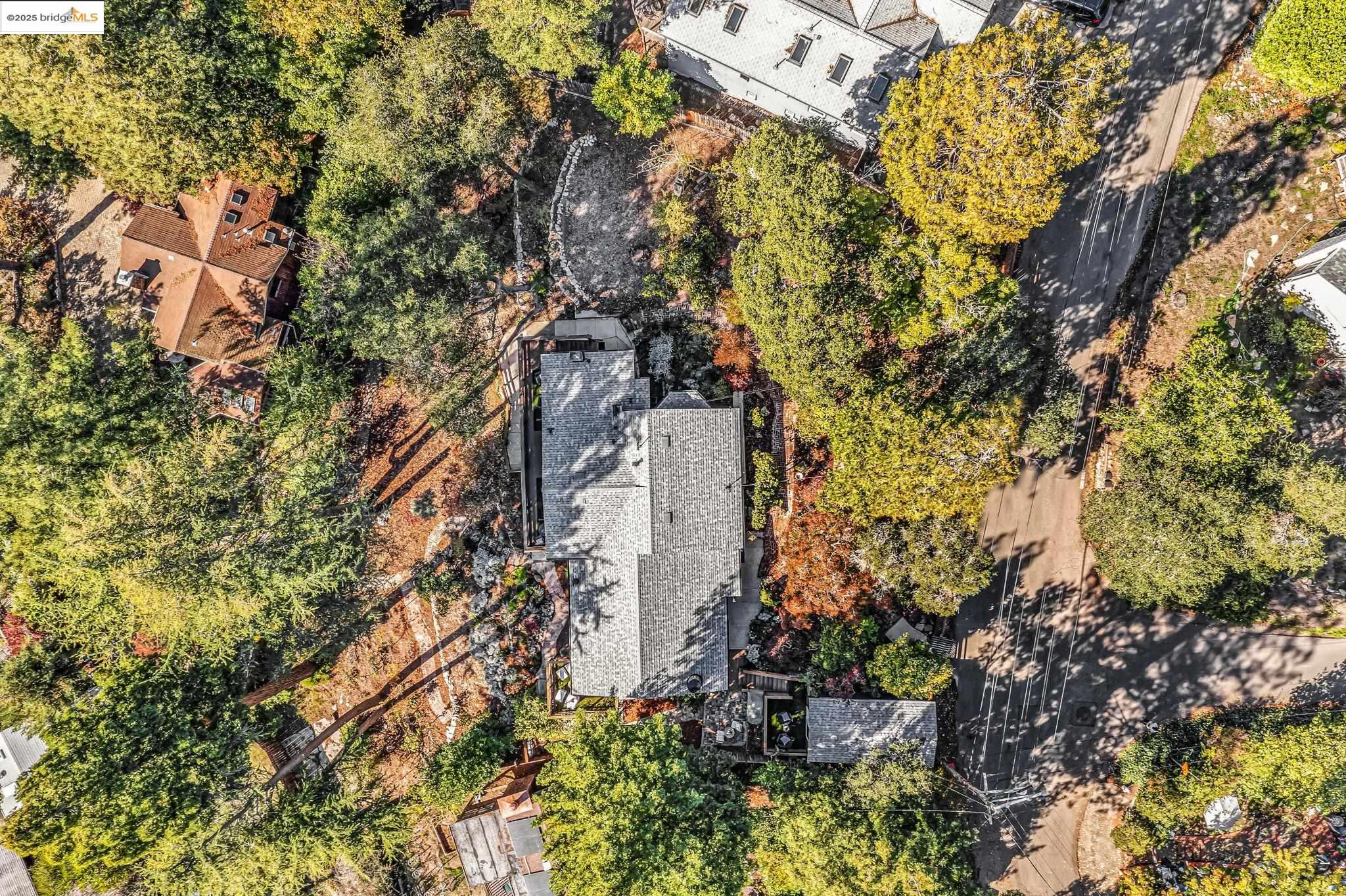 6141 Merriewood Drive Oakland, CA 94611 - Photo 55 of 58 a backyard of a building with large trees