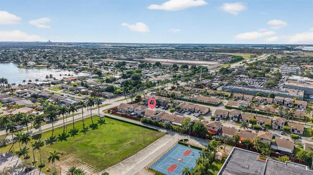 an aerial view of a city