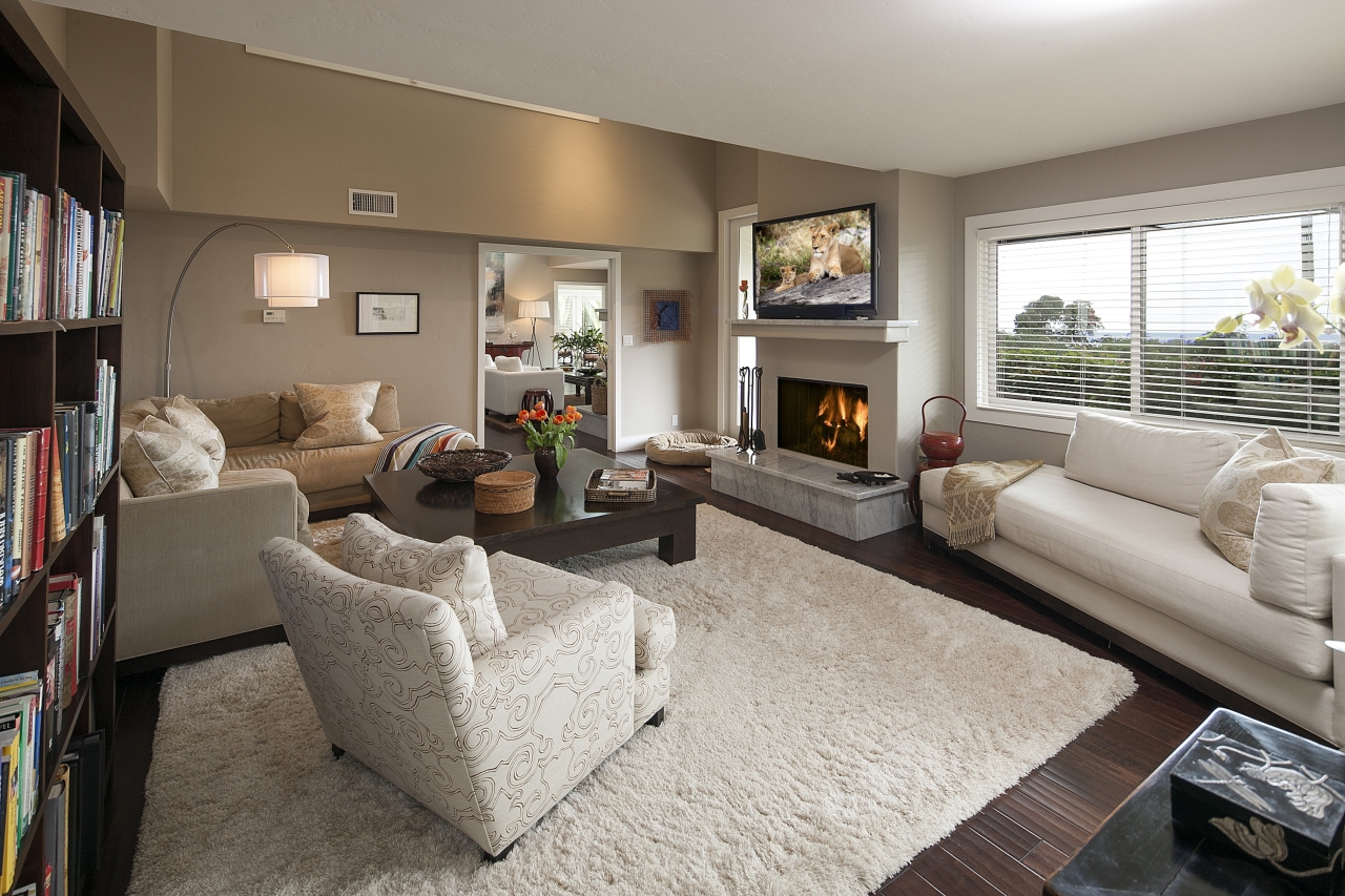 1075 Cold Spring Road Montecito, CA 93108 - Photo 5 of 7 a living room with furniture and a fireplace