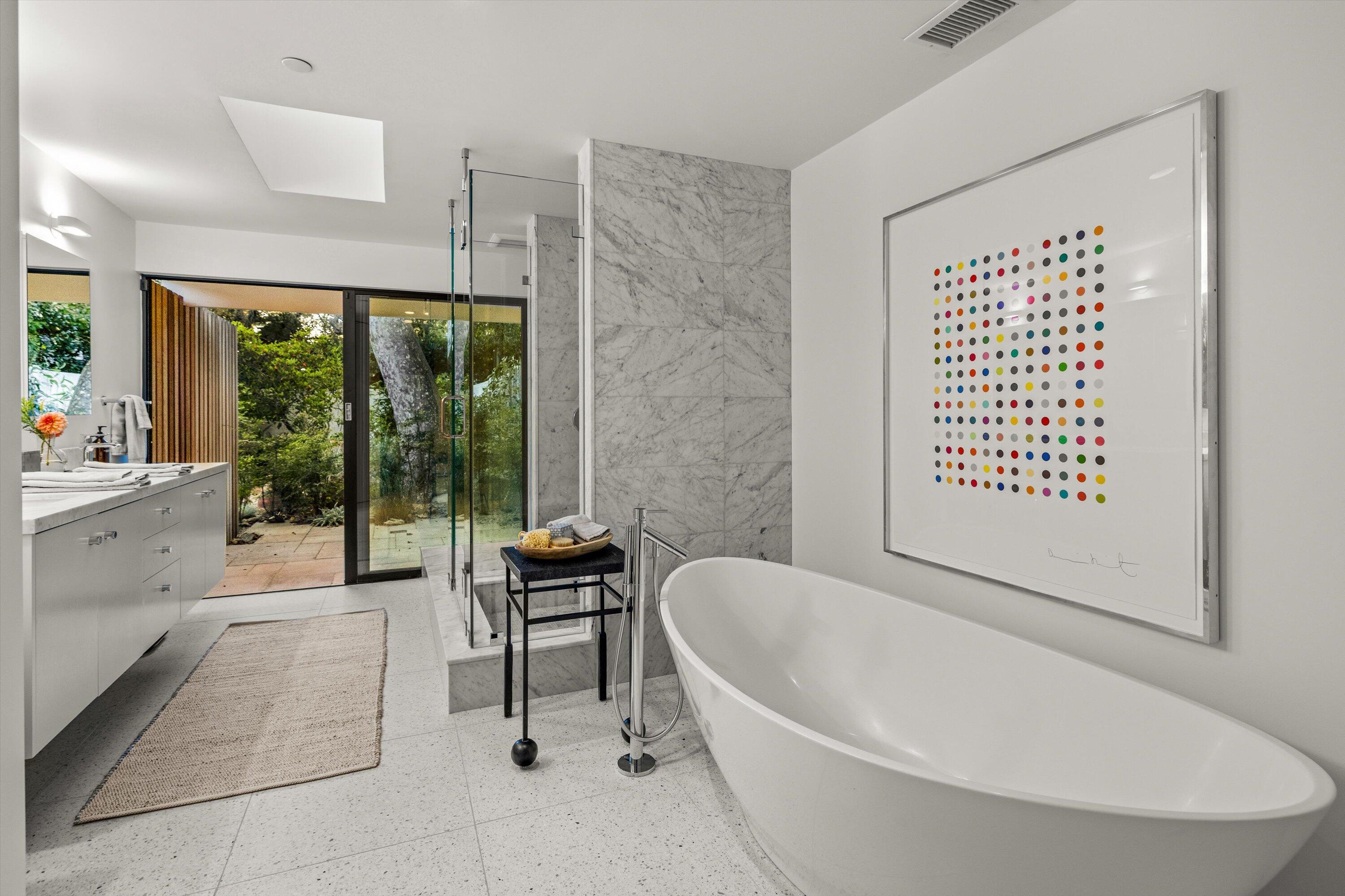 840 Riven Rock Road Montecito, CA 93108 - Photo 19 of 52 a bathroom with a bathtub and a shower