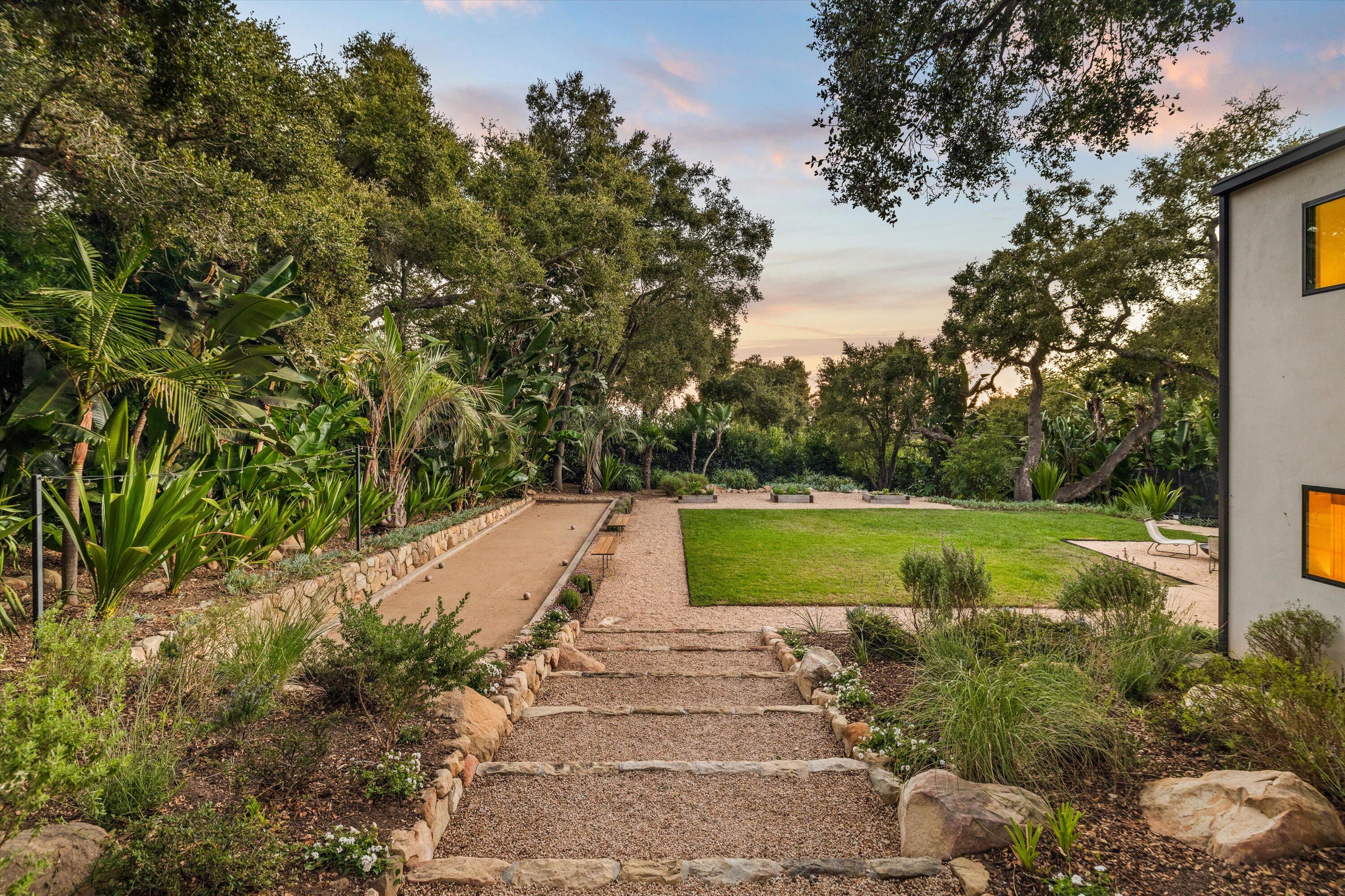 840 Riven Rock Road Montecito, CA 93108 - Photo 44 of 52 a view of yard with swimming pool and green space