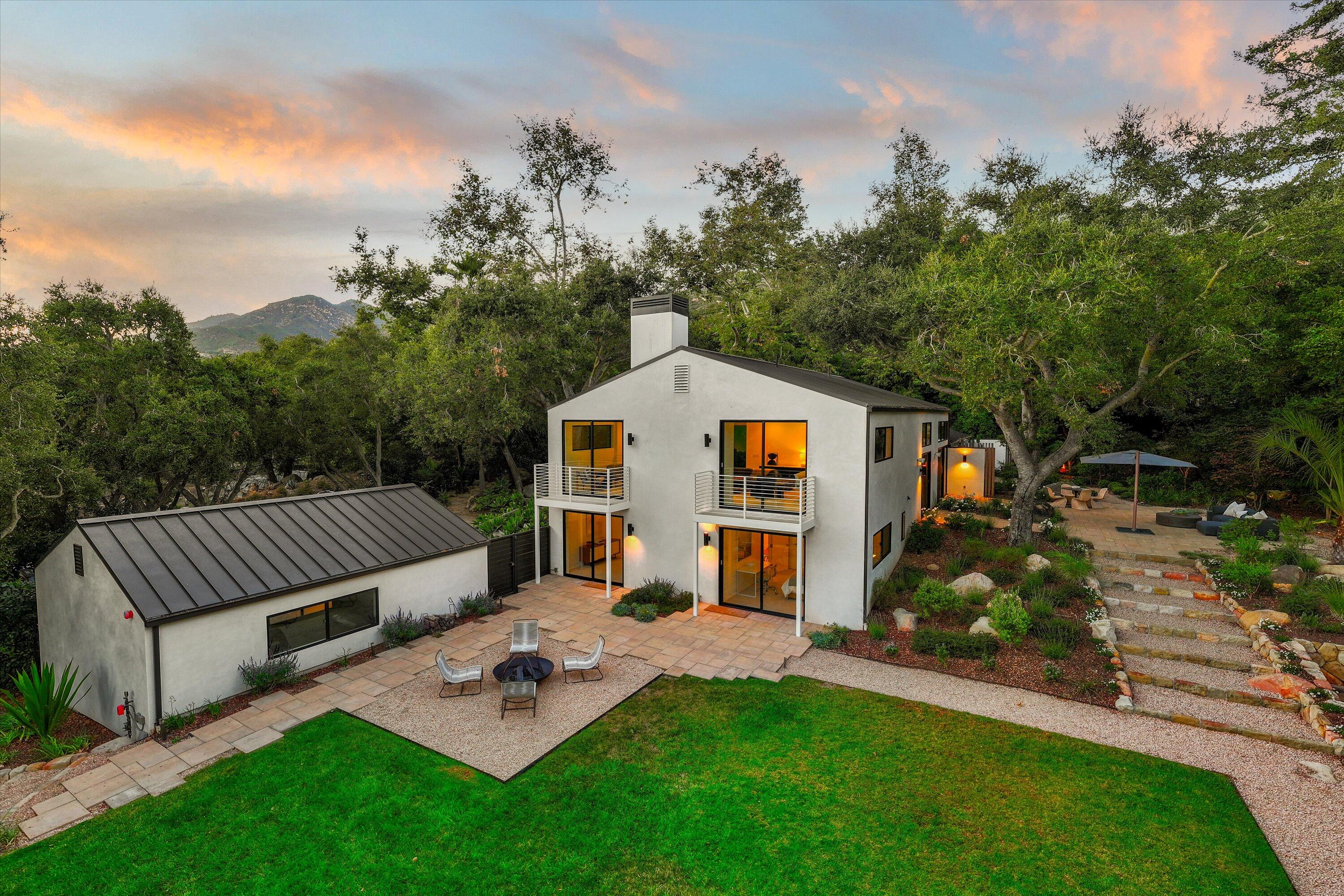 840 Riven Rock Road Montecito, CA 93108 - Photo 45 of 52 a view of backyard with deck and outdoor seating