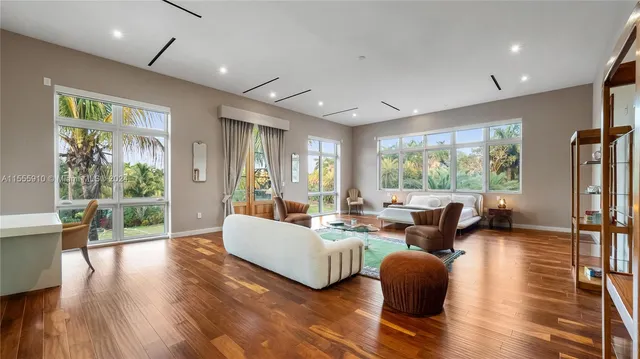 a view of a park with a slide