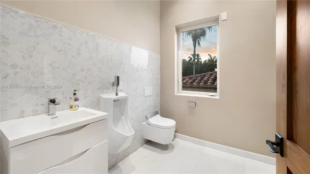 a lake view with a garden