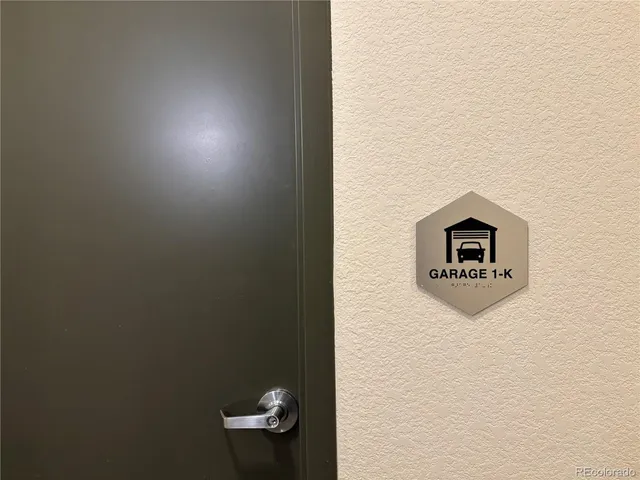 a view of a hallway with some storage