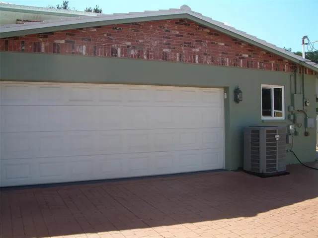 a view of a wooden door