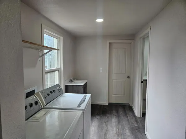 a room with storage and utility