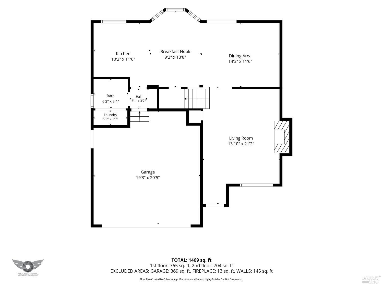 7408 Maximillian Place Rohnert Park, CA 94928 - Photo 17 of 19 Lower-Level Floor Plan with Approximate Dimensions