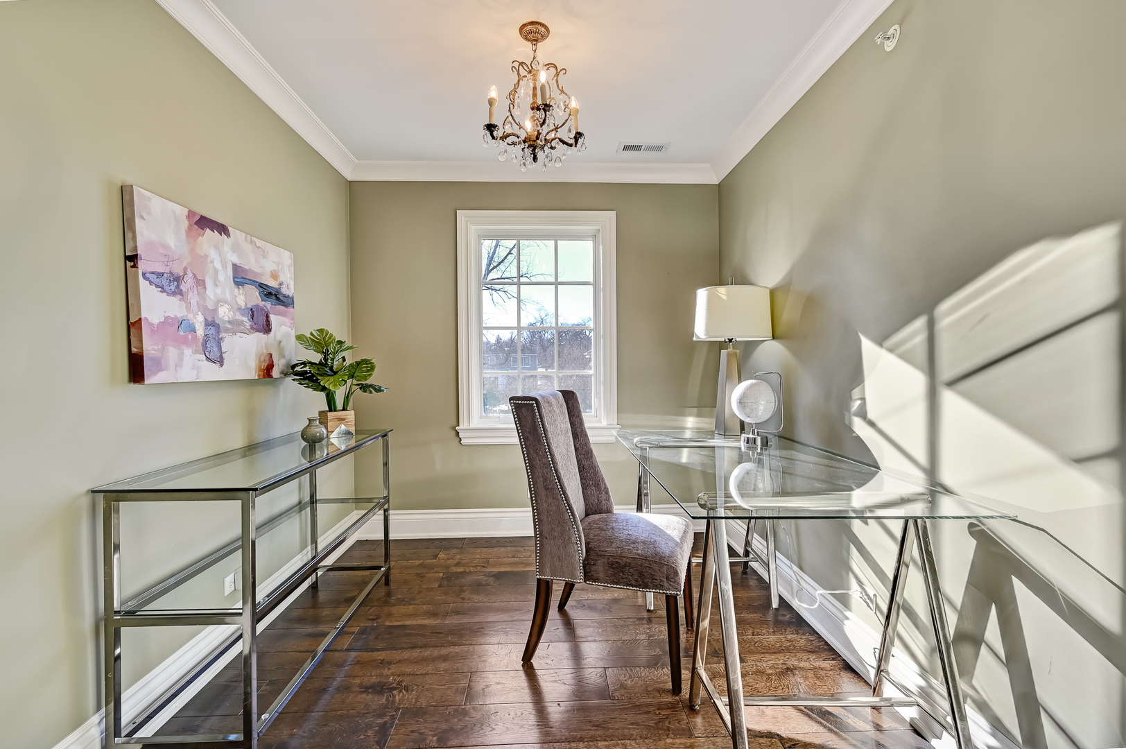 359 Ruby Street Clarendon Hills, IL 60514 - Photo 16 of 45 a view of a dining room with furniture window and wooden floor