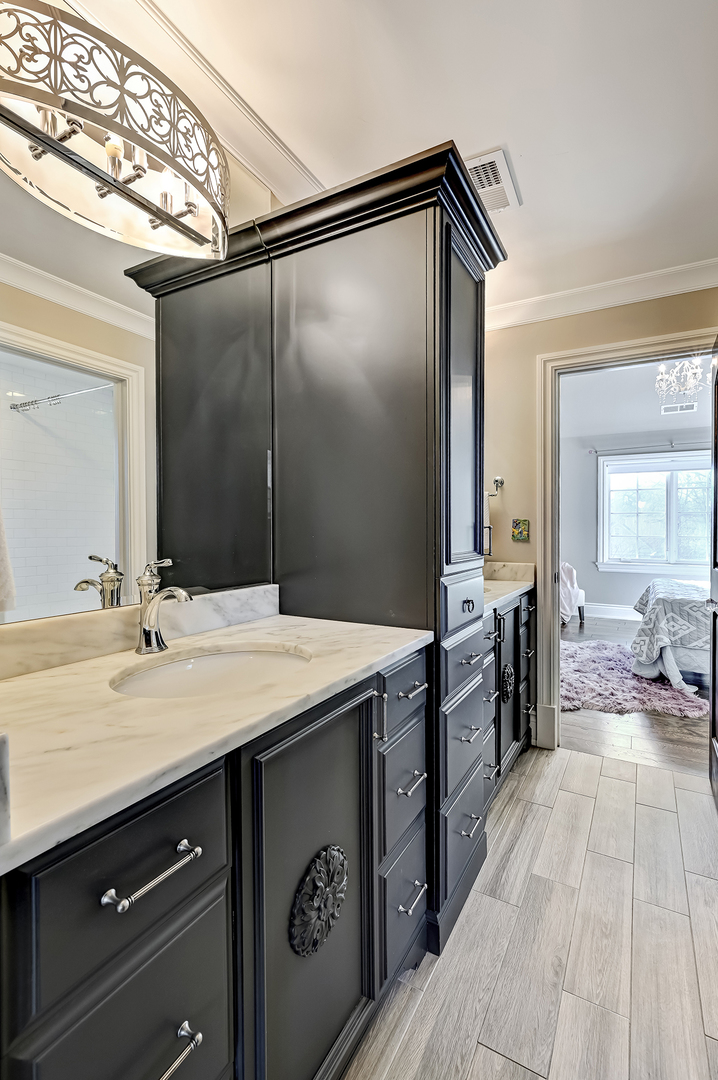 359 Ruby Street Clarendon Hills, IL 60514 - Photo 26 of 45 a bathroom with a sink and a mirror