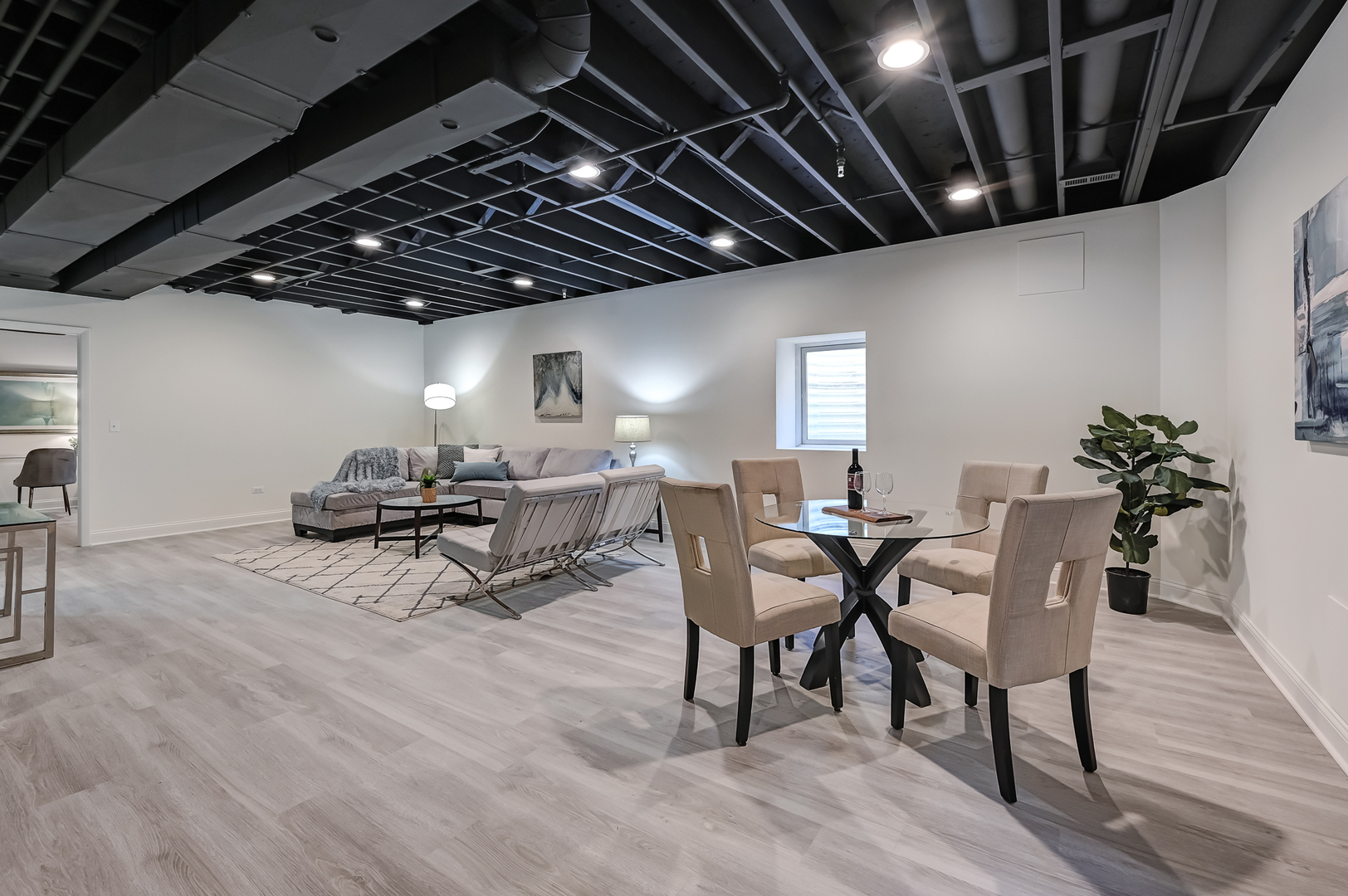 359 Ruby Street Clarendon Hills, IL 60514 - Photo 34 of 45 a view of a patio with table and chairs with wooden floor