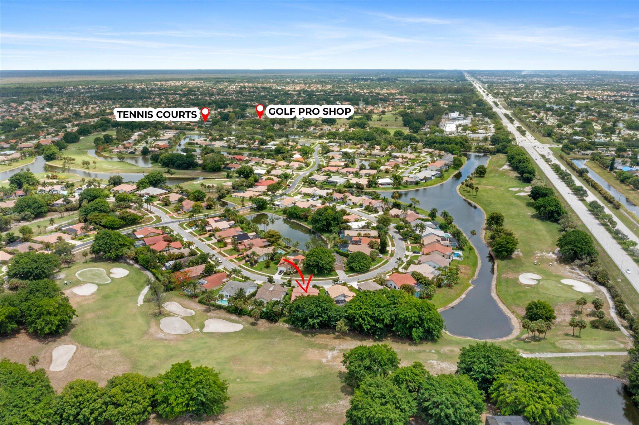 10167 Camelback Lane Boca Raton, FL 33498 - Photo 42 of 55 an aerial view of residential building with outdoor space