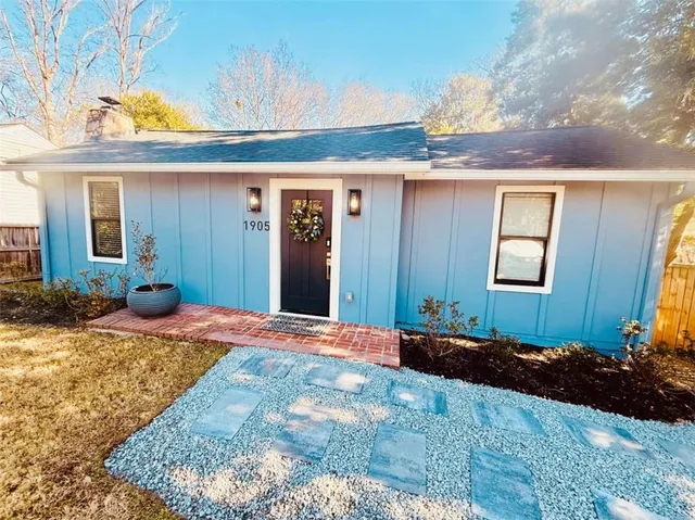 a front view of a house