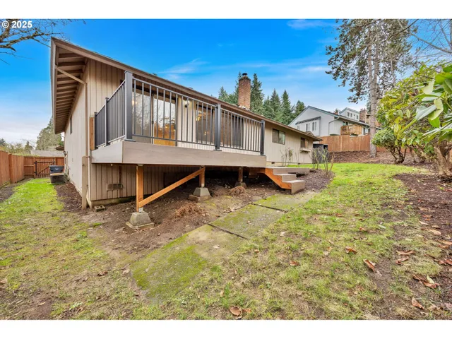 a house view with a garden space