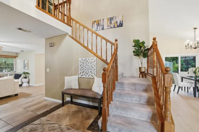 a view of a livingroom and dining room