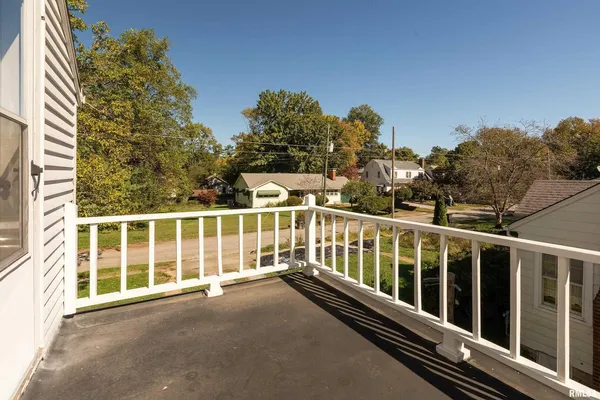 a view of a balcony