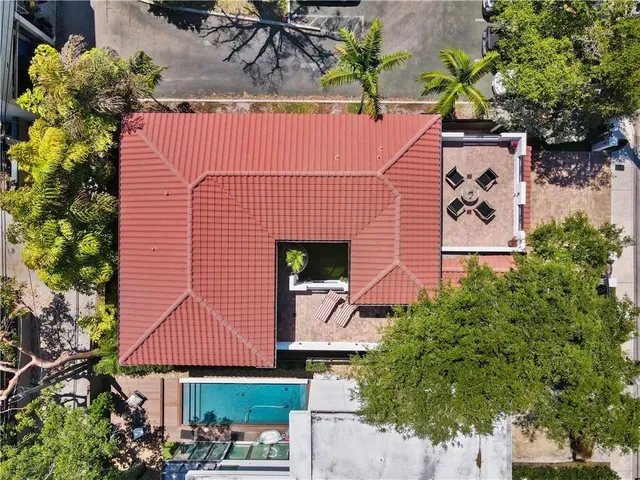 an aerial view of a city