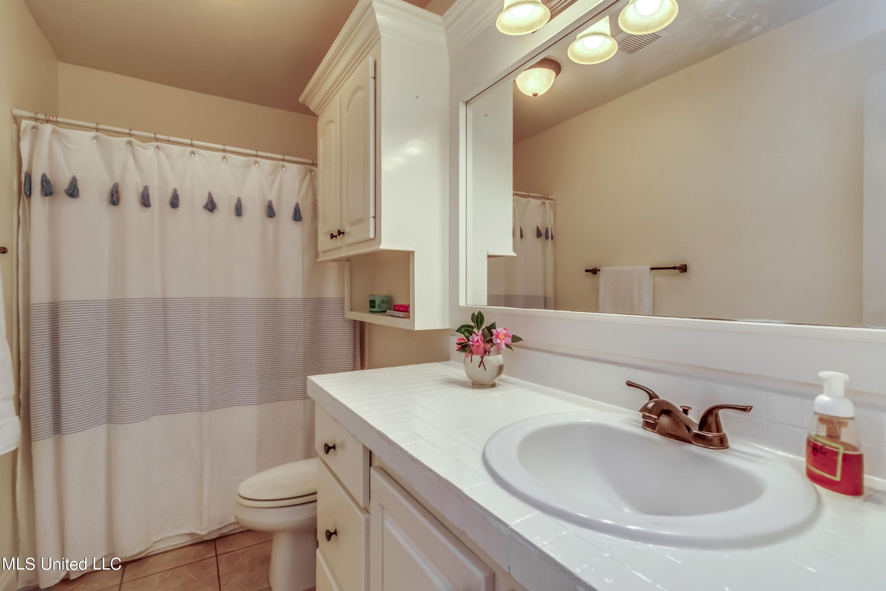 208 Memory Lane Madison, MS 39110 - Photo 36 of 41 Guest bath with updated white stone coun