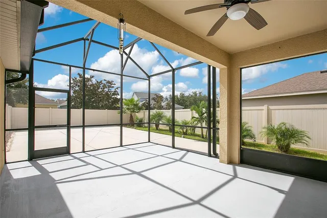 a view of an outdoor space and mountain view