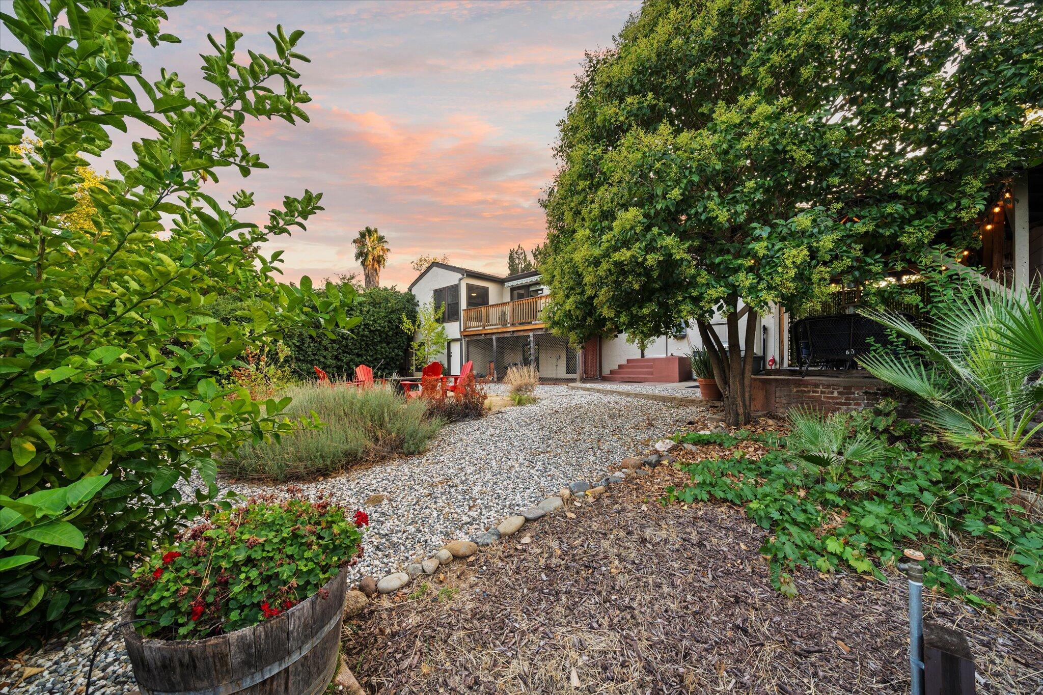 1901 Chestnut Street Redding, CA 96001 - Photo 32 of 39 a view of a garden with a house in the background
