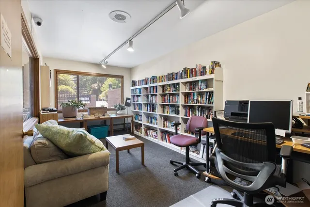 a view of street with houses