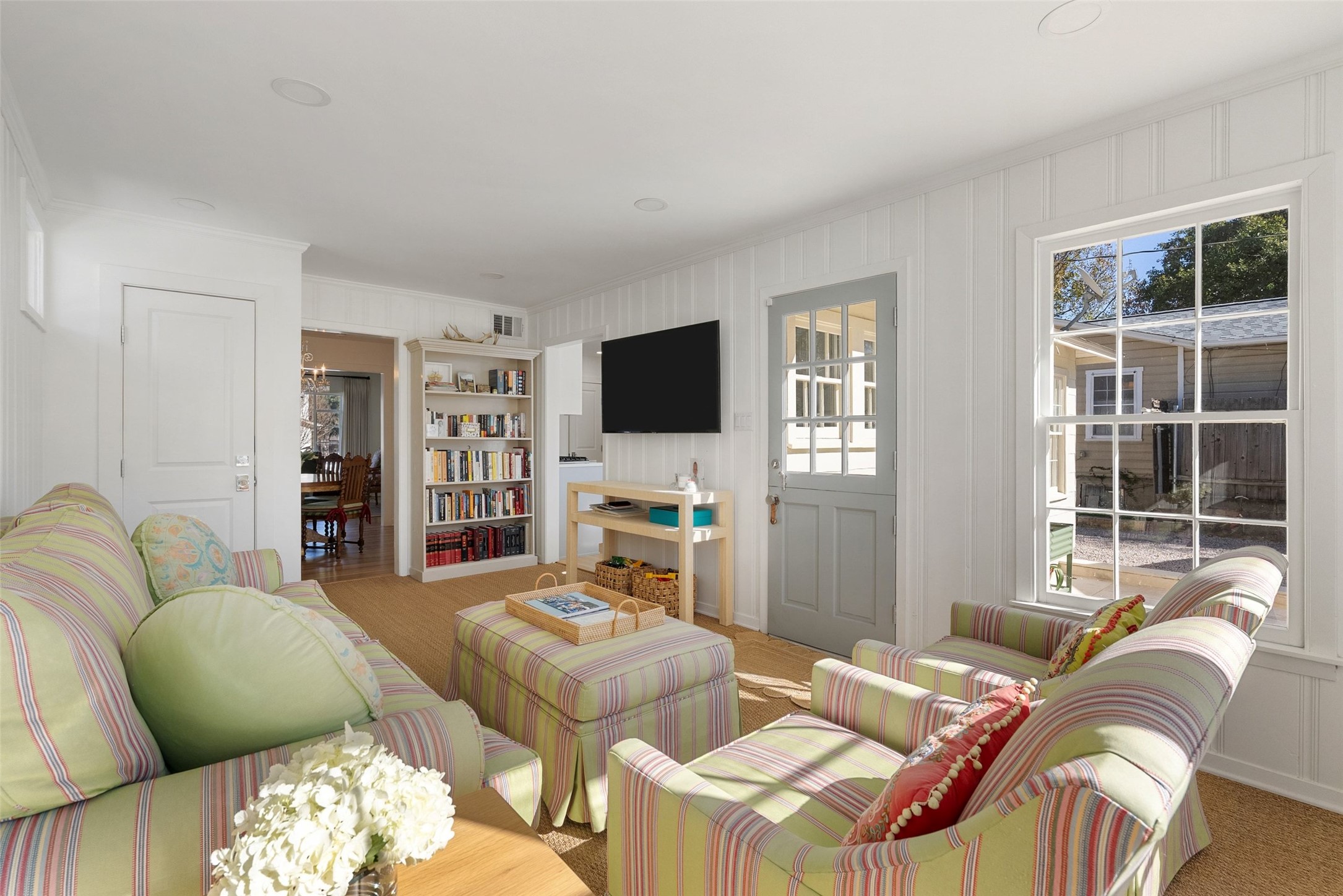 3311 Bonnie Road Austin, TX 78703 - Photo 13 of 40 a living room with furniture and a flat screen tv