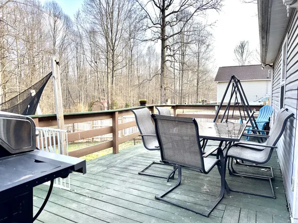a view of backyard with tree