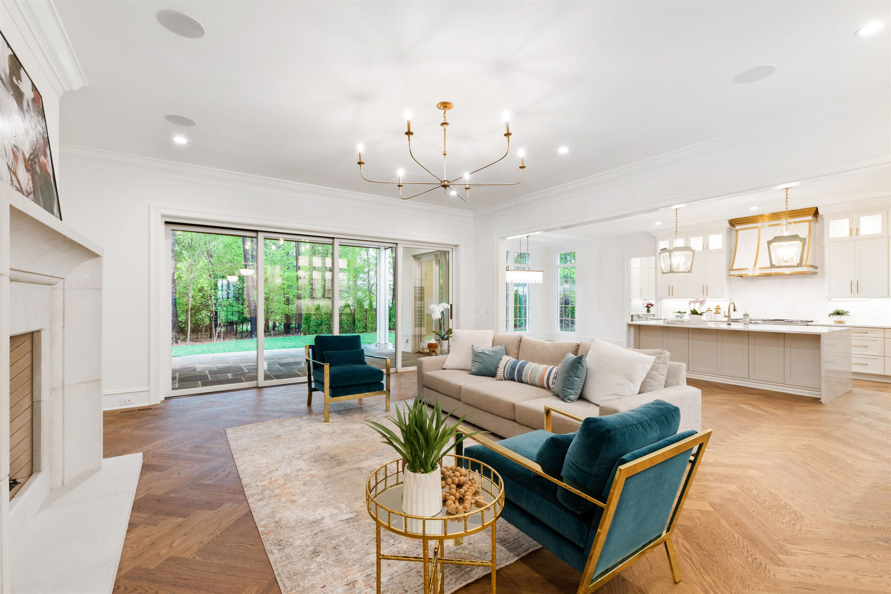 4813 Rampart Street Raleigh, NC 27609 - Photo 4 of 7 a living room with furniture and a large window