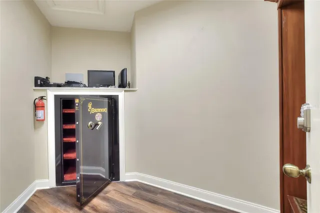 a view of a swimming pool with an ocean view