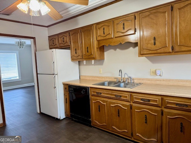 405 South Leroy Street Metter, GA 30439 - Photo 6 of 25 a kitchen with stainless steel appliances granite countertop a refrigerator a sink dishwasher and wooden cabinets with wooden floor