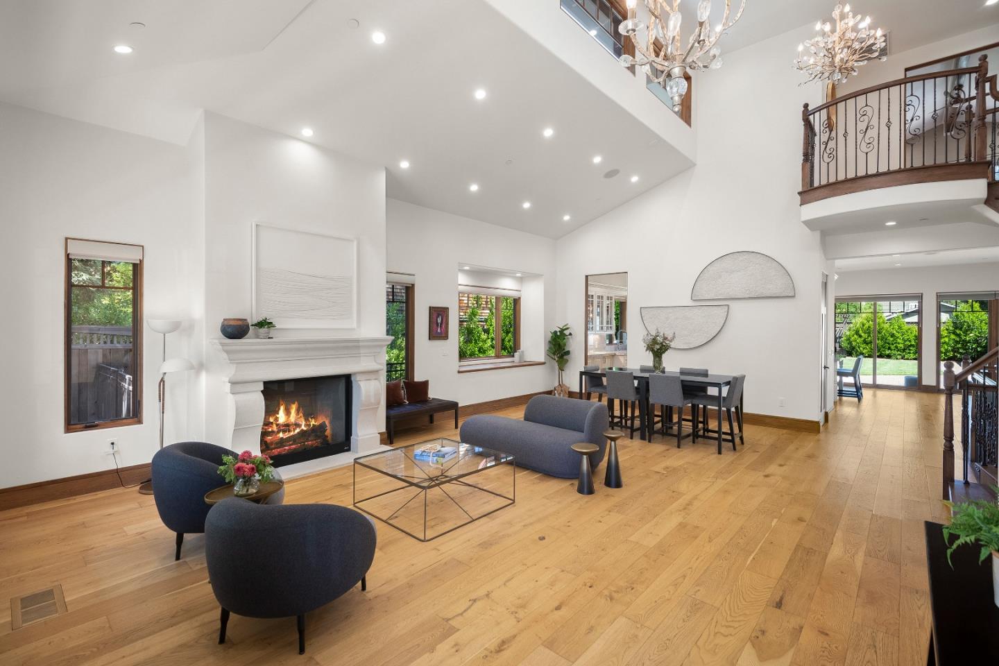16362 Hilow Road Los Gatos, CA 95032 - Photo 3 of 55 a living room with furniture fireplace and a large window