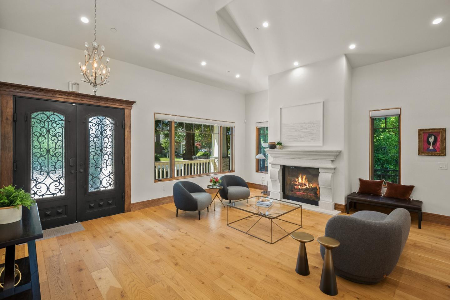 16362 Hilow Road Los Gatos, CA 95032 - Photo 4 of 55 a living room with furniture and a fireplace