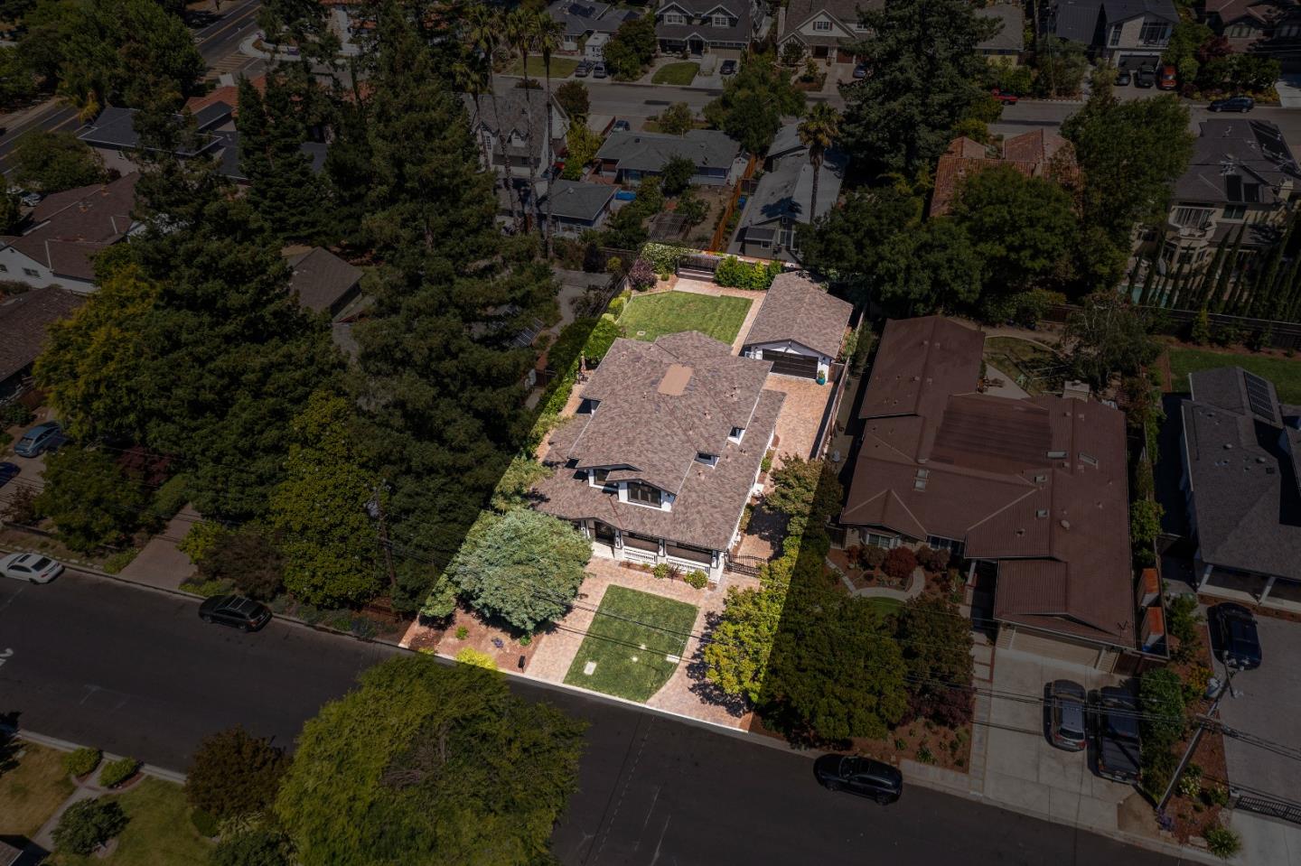 16362 Hilow Road Los Gatos, CA 95032 - Photo 50 of 55 an aerial view of a house with a yard