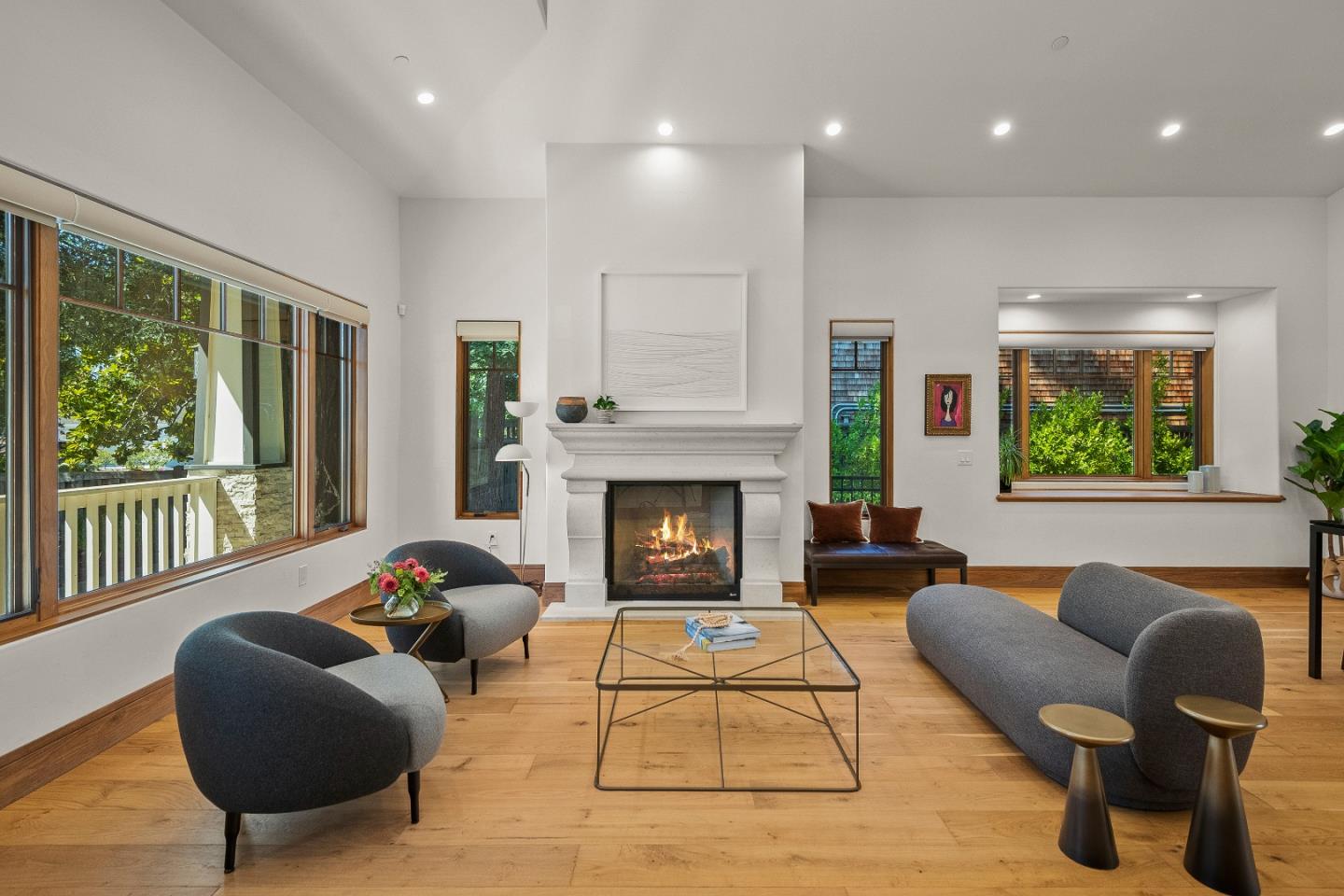 16362 Hilow Road Los Gatos, CA 95032 - Photo 5 of 55 a living room with furniture and a fireplace
