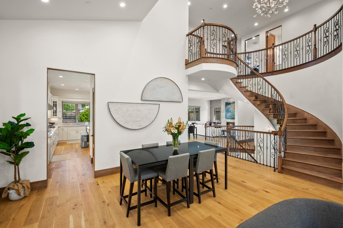 16362 Hilow Road Los Gatos, CA 95032 - Photo 10 of 55 a view of a dining room with furniture window and wooden floor