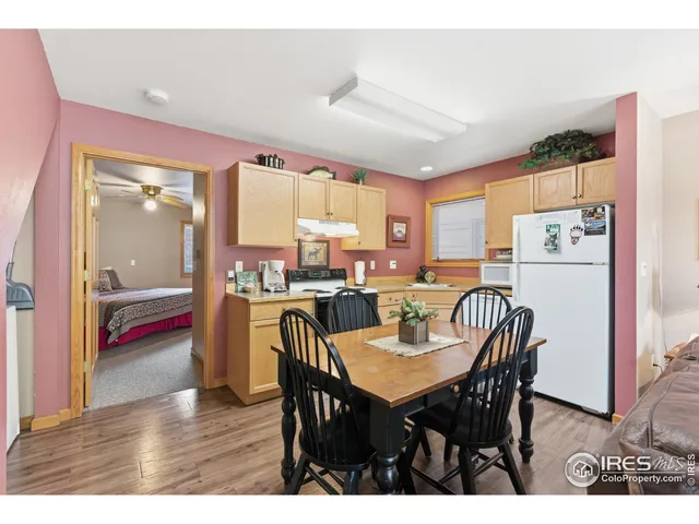 a view of a dining room and livingroom view