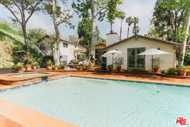 a view of outdoor space yard and swimming pool
