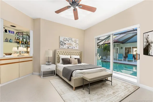 a work room with furniture and windows