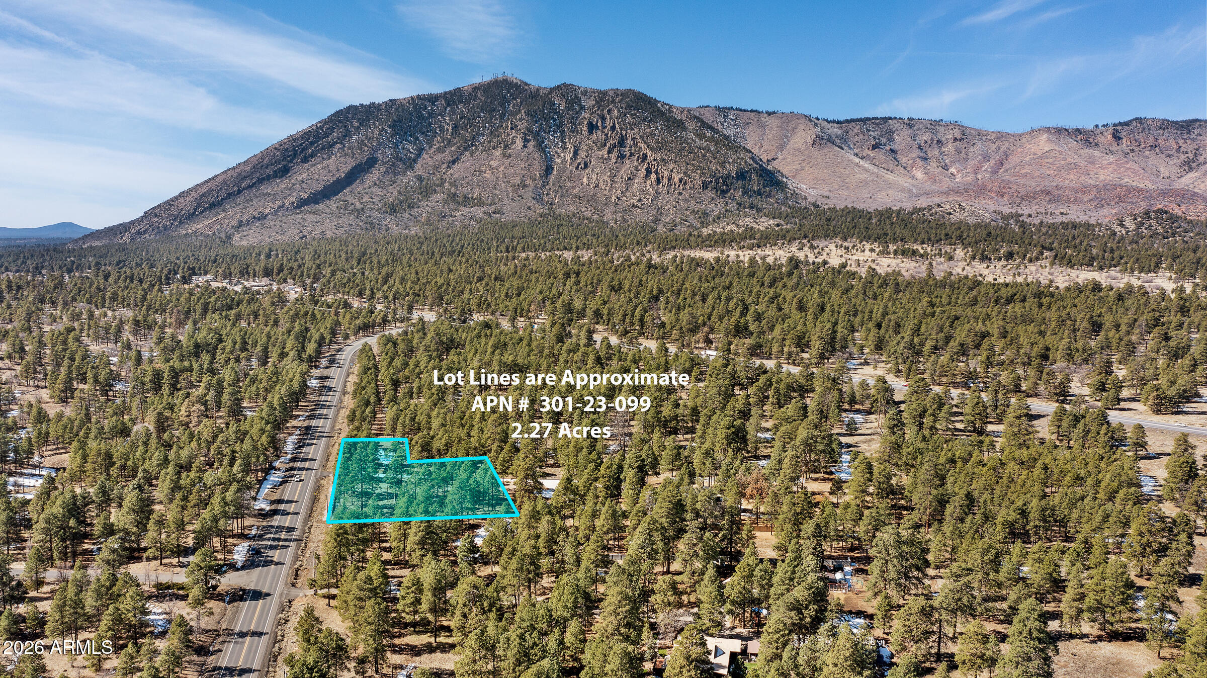 5055 Townsend-Winona Road, Unit 3 Flagstaff, AZ 86004 - Photo 6 of 11 Drone shot with Approx. Lines