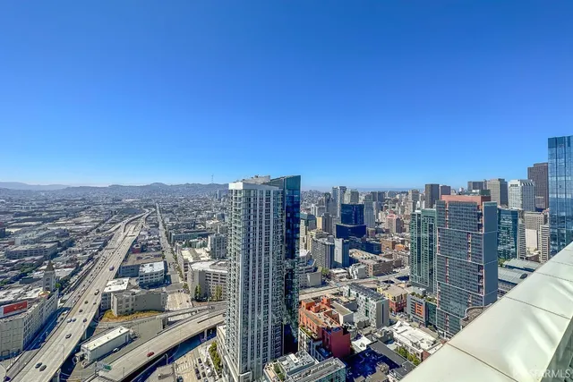 a view of balcony with city view