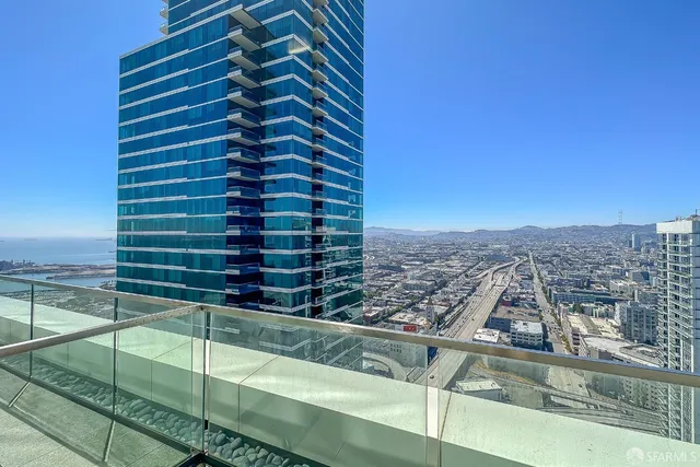 a view of a city from a terrace