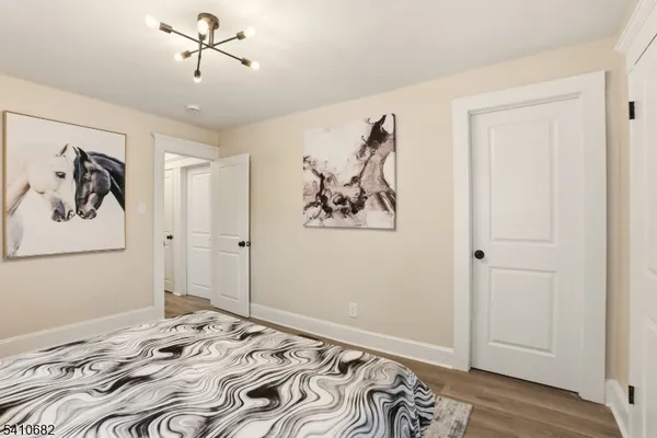 a view of a room that has a window in it