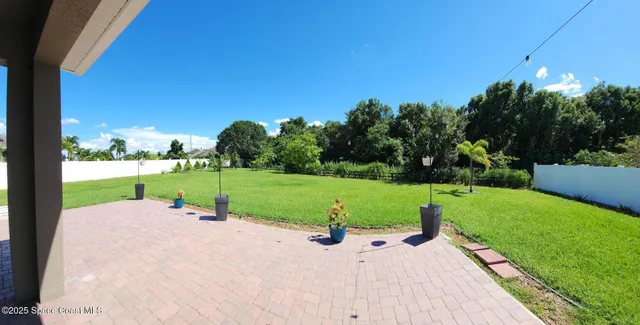 a view of outdoor space with garden