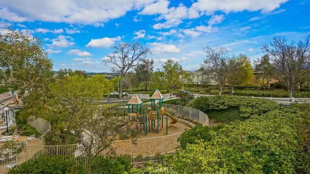 a view of a lake with a yard