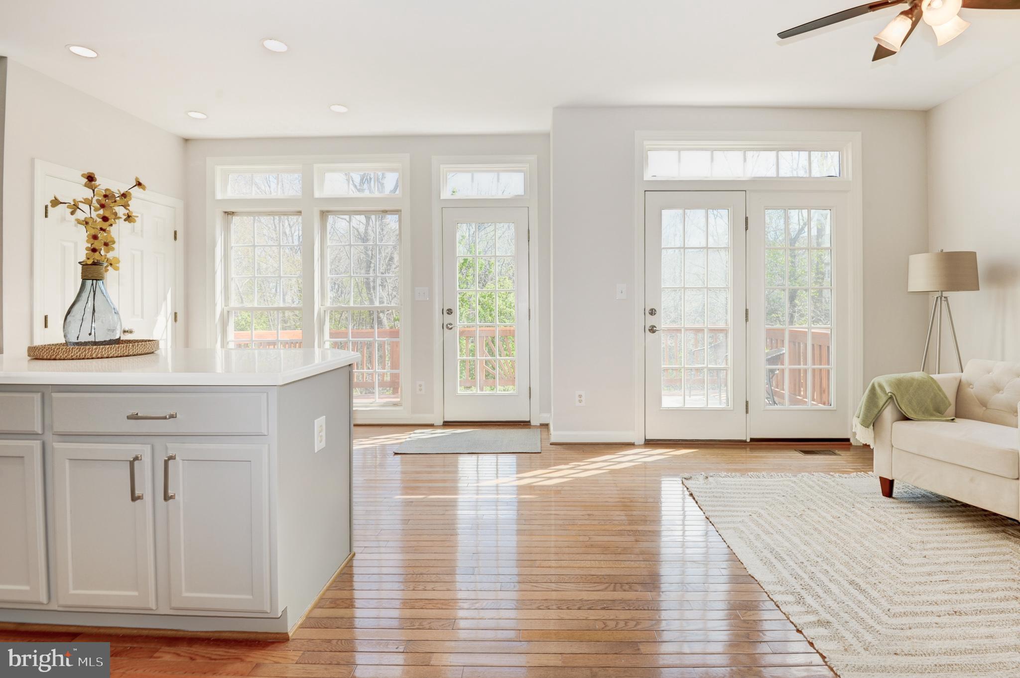 6489 Topsails Lane Springfield, VA 22150 - Photo 6 of 28 View to Bright, Open Kitchen