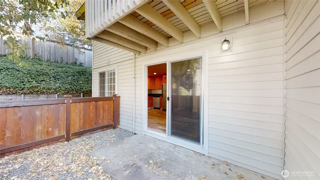 a view of backyard with cabin