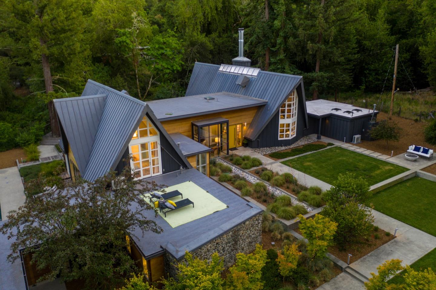 135 Willowbrook Drive Portola Valley, CA 94028 - Photo 2 of 50 an aerial view of a house with garden space and street view