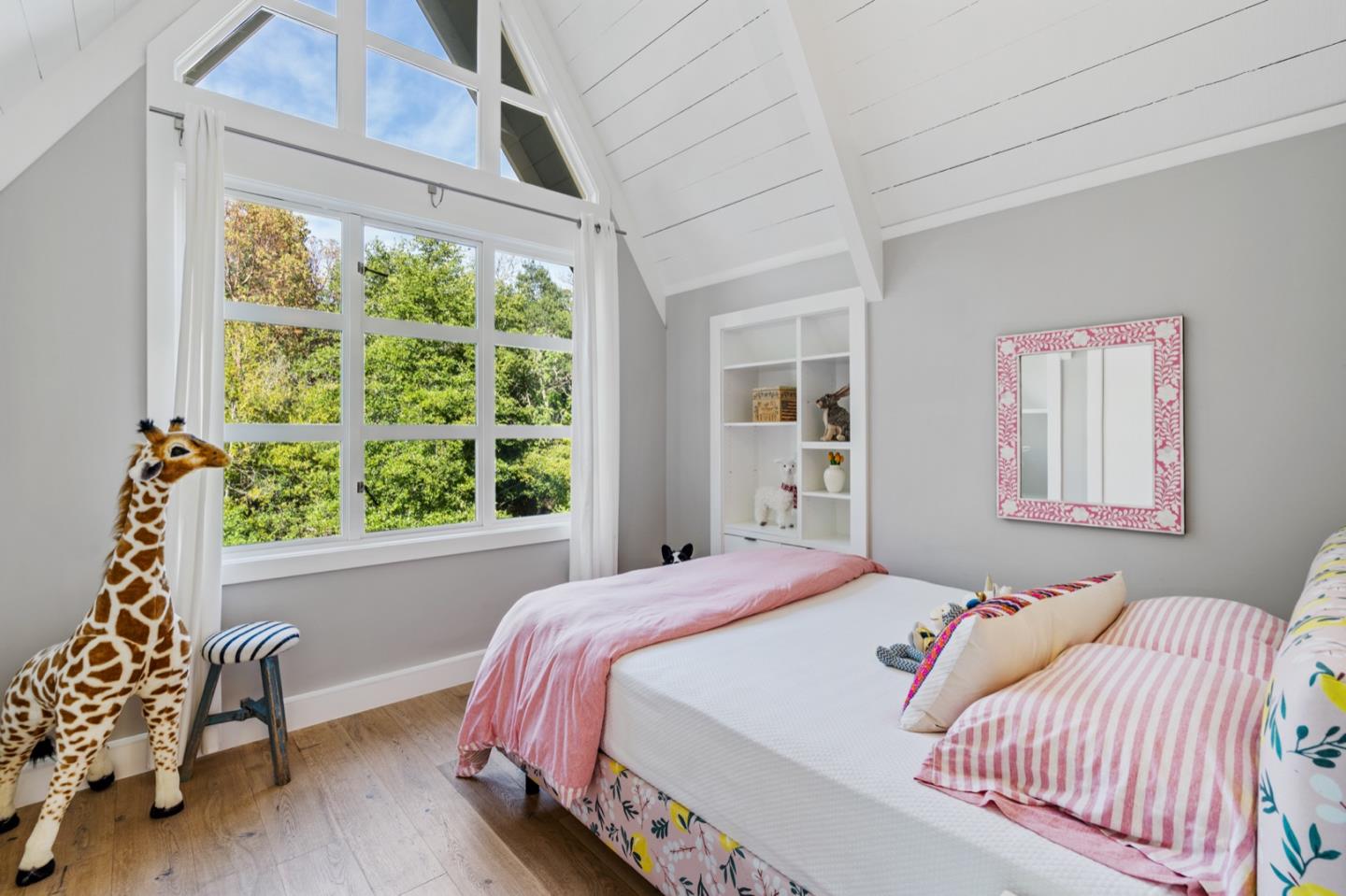 135 Willowbrook Drive Portola Valley, CA 94028 - Photo 37 of 50 a bedroom with a bed and a window